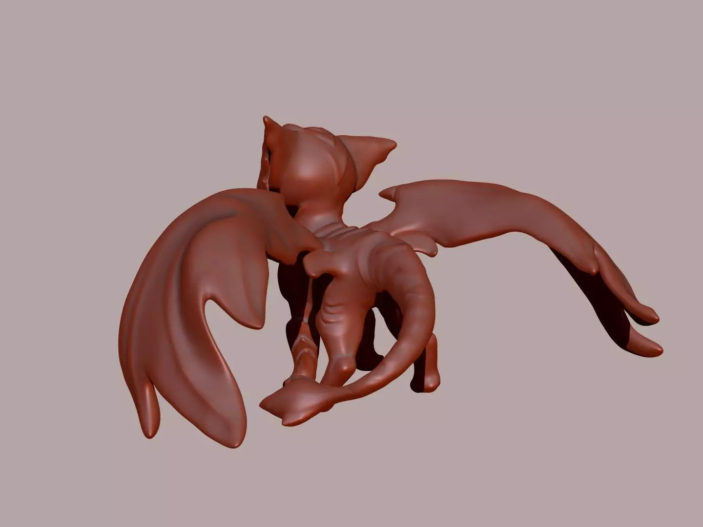 Small Smiling Dragon  3D print model_2