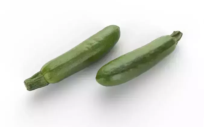 Zucchini M02 Low-poly 3D model 5