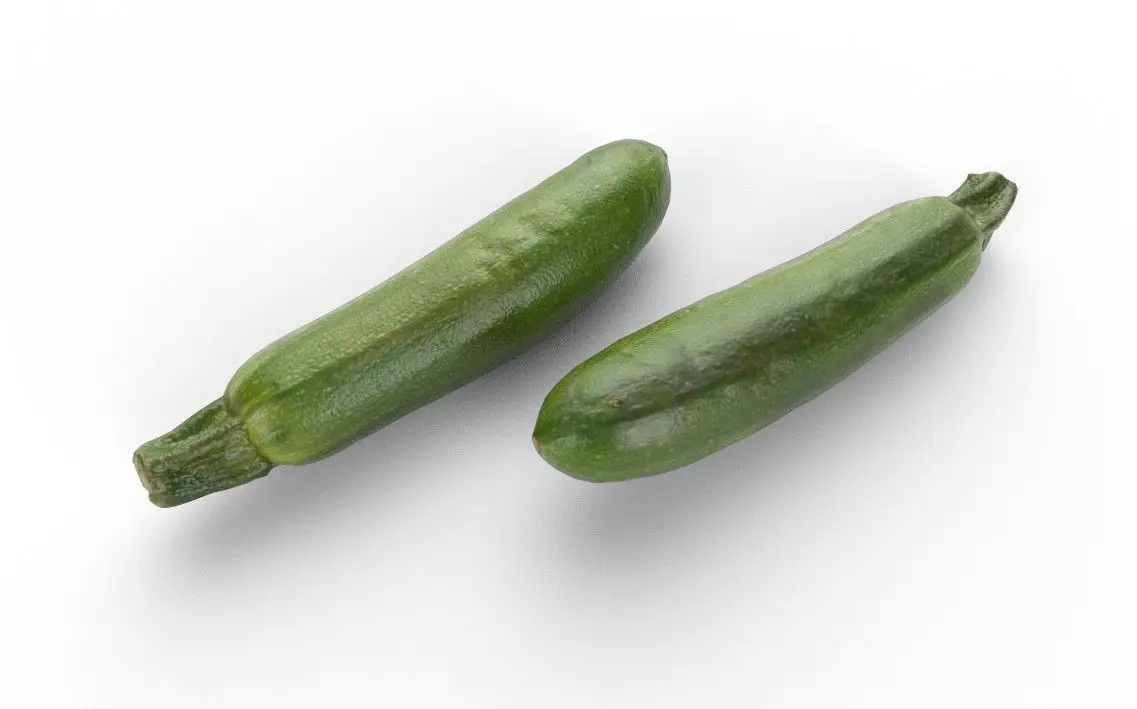 Zucchini M02 Low-poly 3D model_4