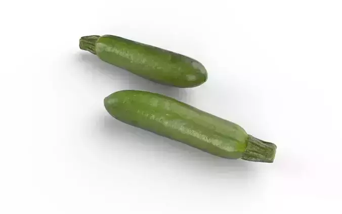 Zucchini M02 Low-poly 3D model 4