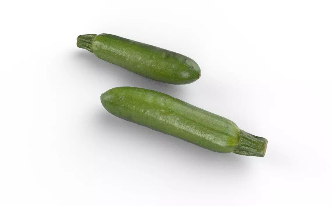 Zucchini M02 Low-poly 3D model_3