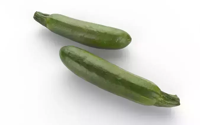 Zucchini M02 Low-poly 3D model 6