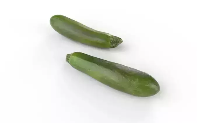 Zucchini M03 Low-poly 3D model 6
