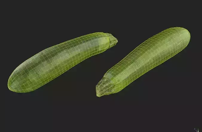 Zucchini M03 Low-poly 3D model 2