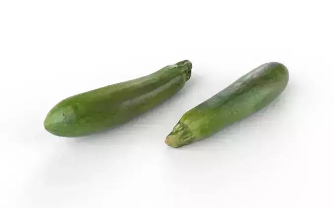 Zucchini M03 Low-poly 3D model 5