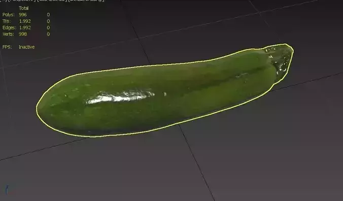 Zucchini M03 Low-poly 3D model 3