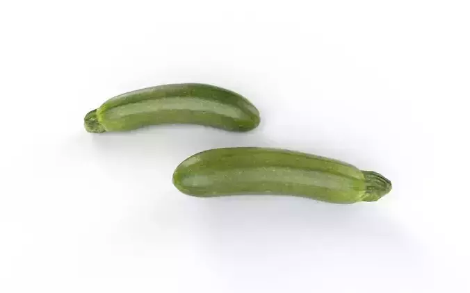 Zucchini M04 Low-poly 3D model 4