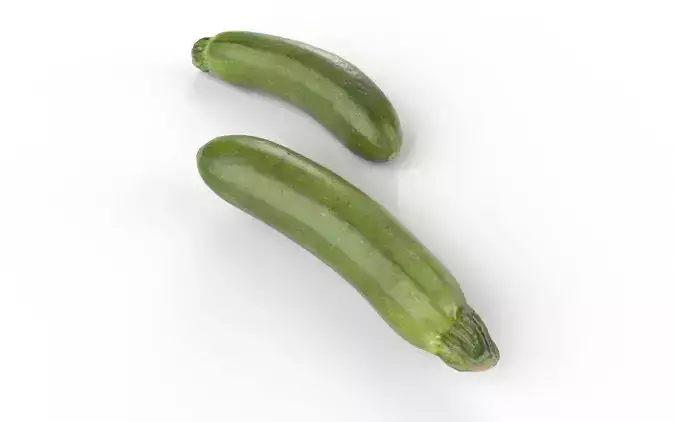 Zucchini M04 Low-poly 3D model 5
