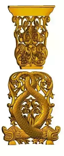 Greek Style Analog-Carving Wood STL