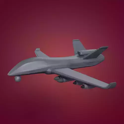 Generic Military Combat Drone - UCAV - UAV Low-poly 3D model
