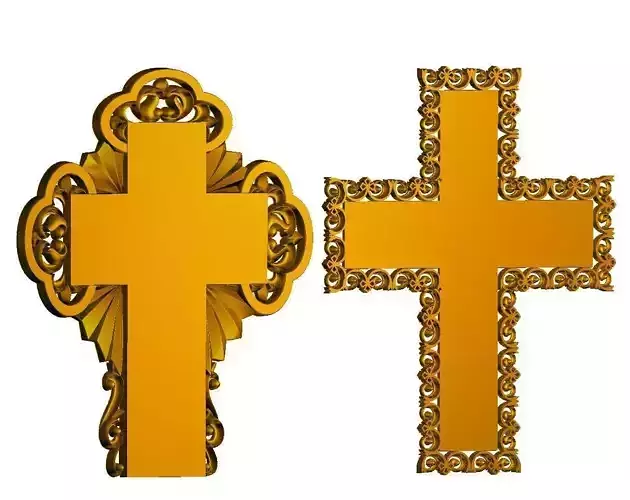 Ornamental Cross STL- Decorative Christian Crosses