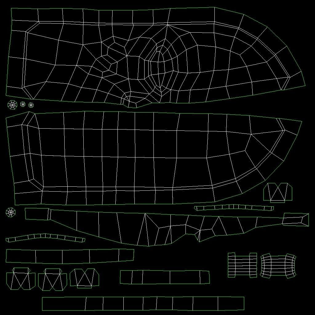 Gate with a Skull Ornament Low-poly 3D model_7