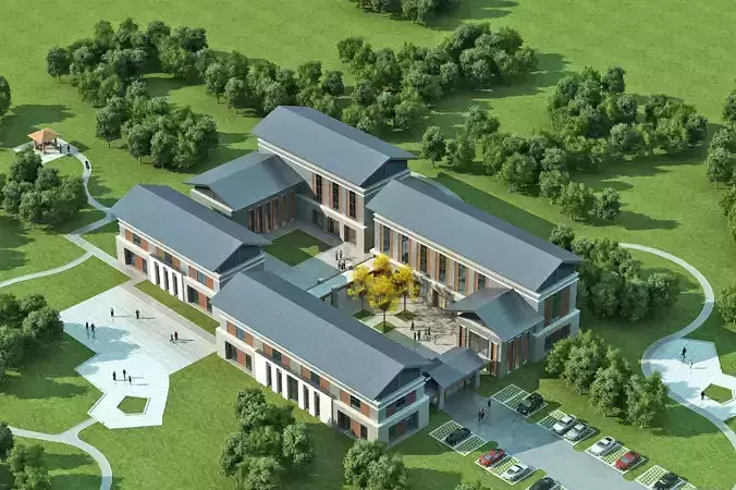 Contemporary Courtyard Campus