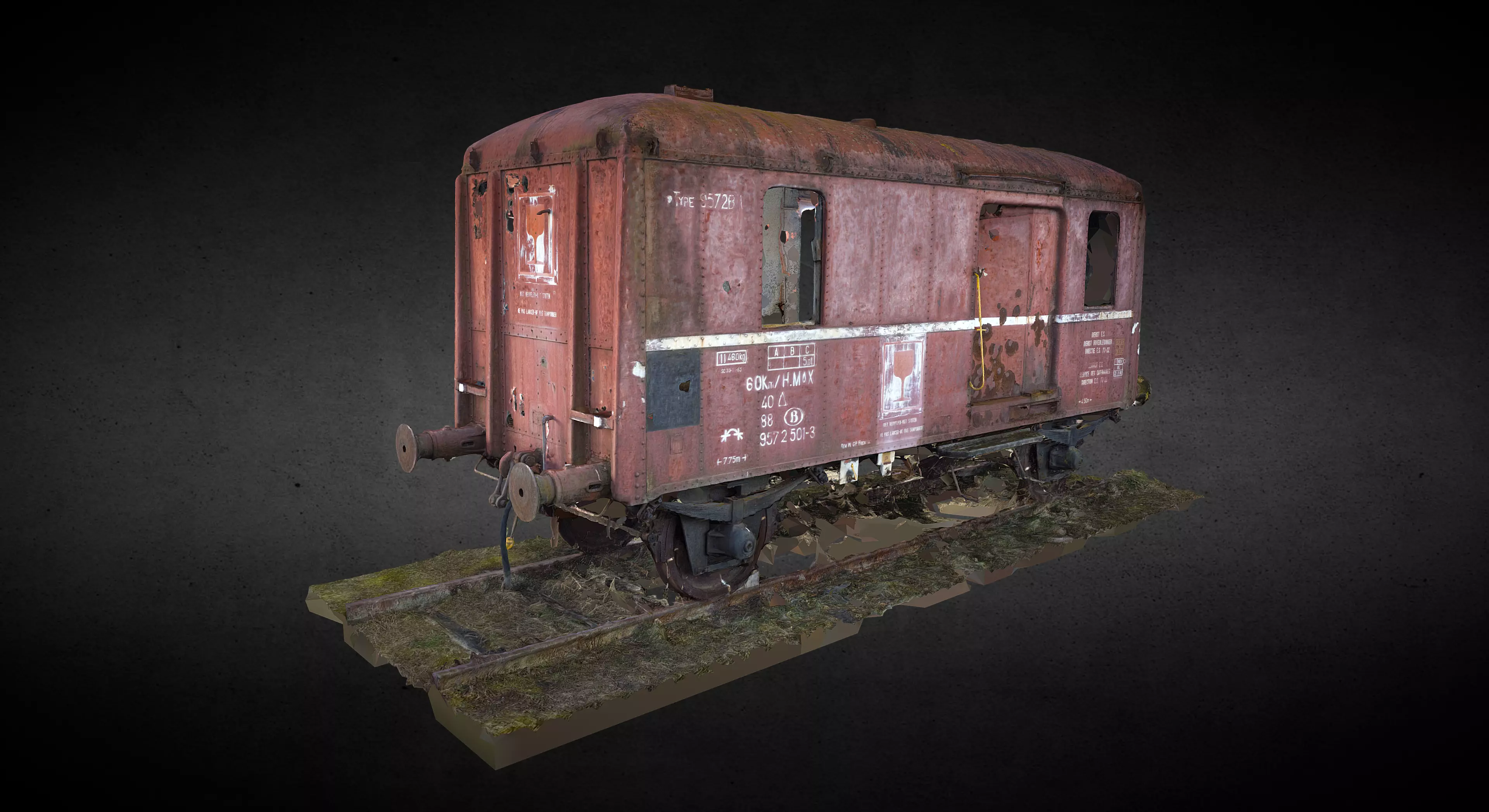 Red Wagon 3D model