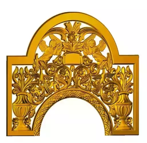 Church Arch Frame STL- Angels