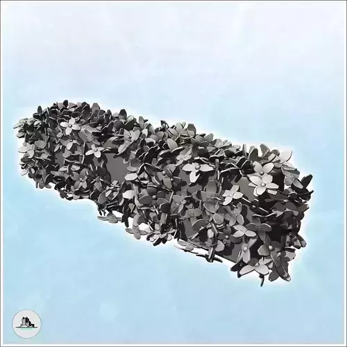 Long bush with foliage 3 3D print model