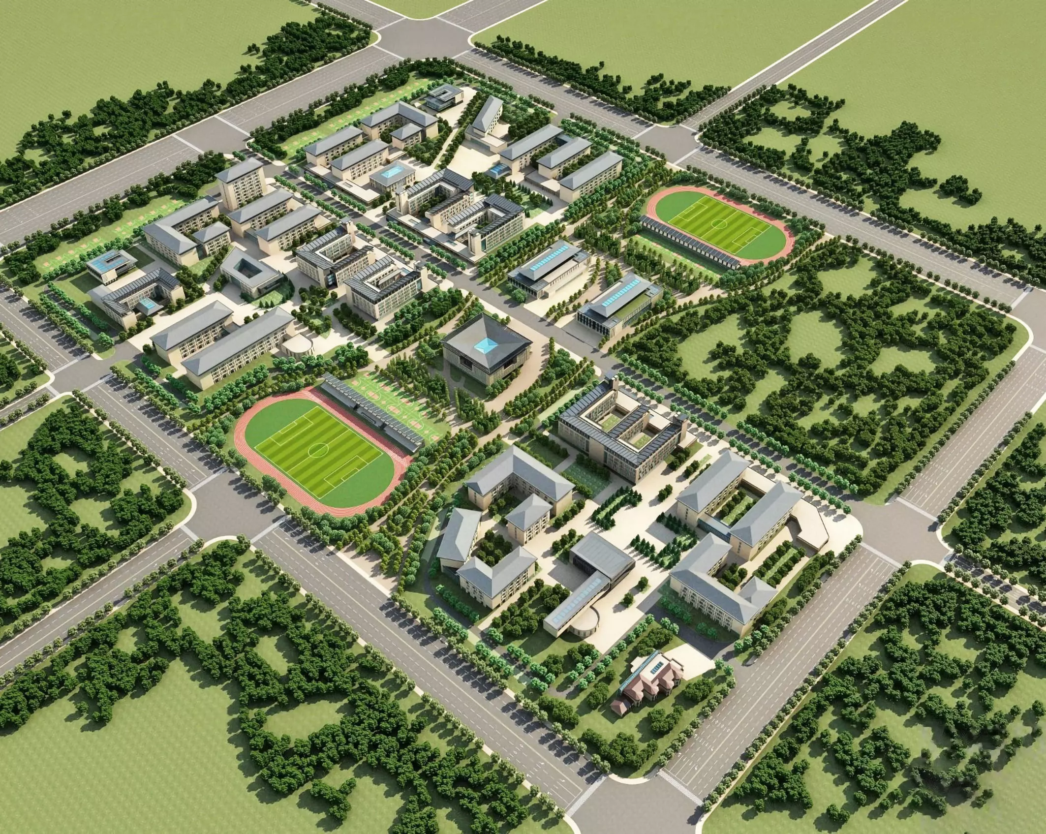 Modern Academic Campus 3D model