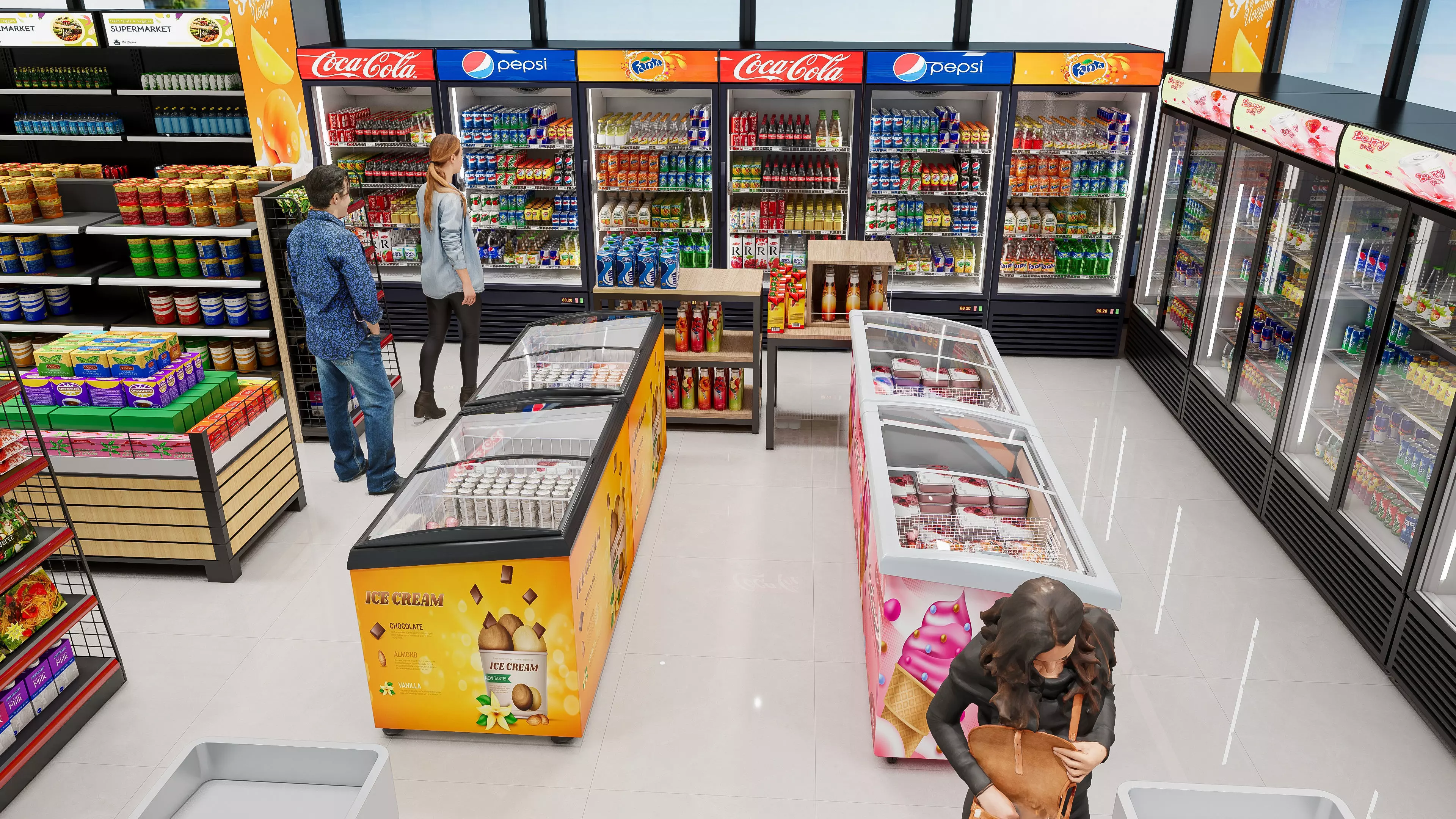 Supermarket Hypermarket Convenience Store 5 3D model_4