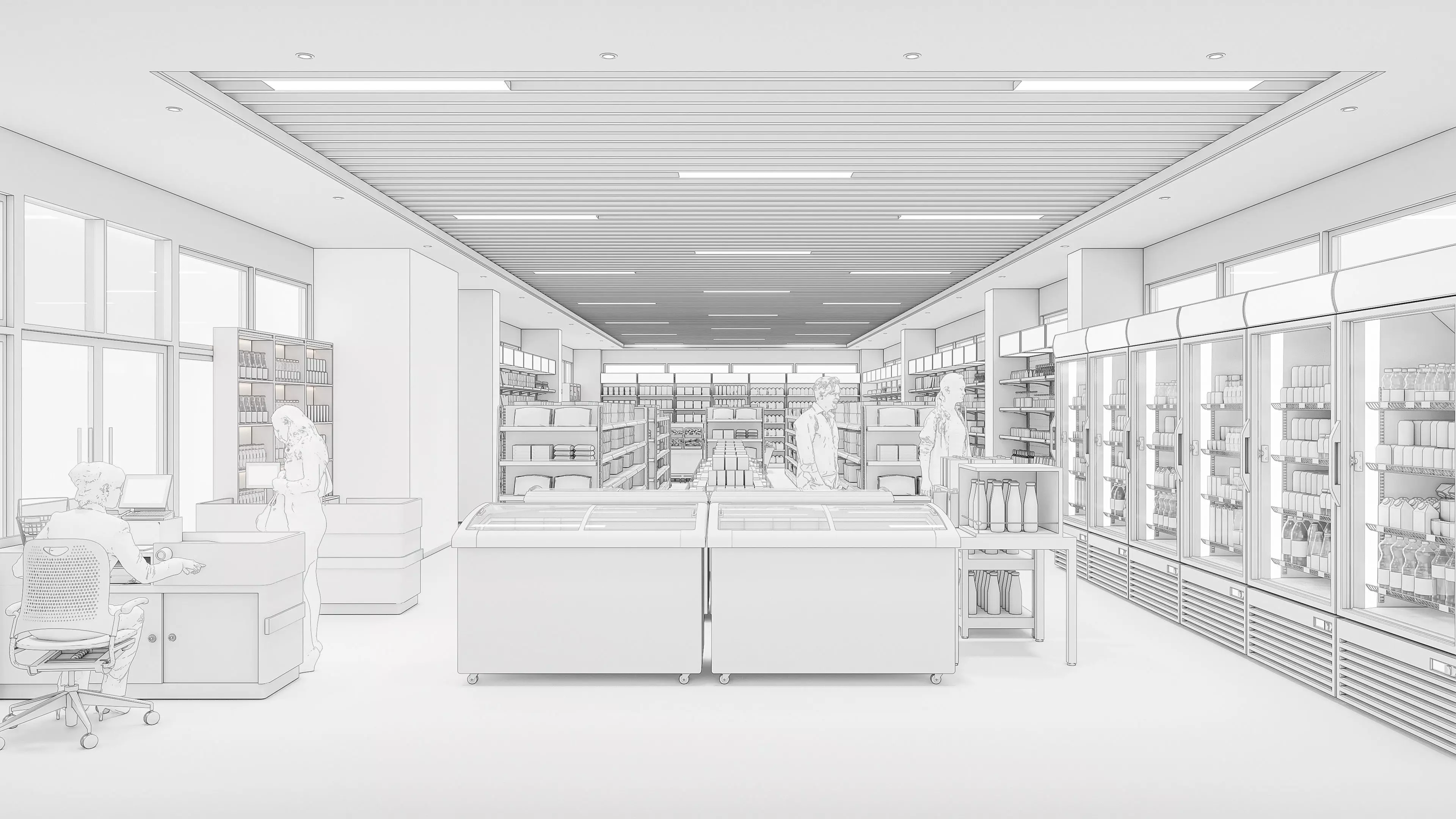 Supermarket Hypermarket Convenience Store 5 3D model_21