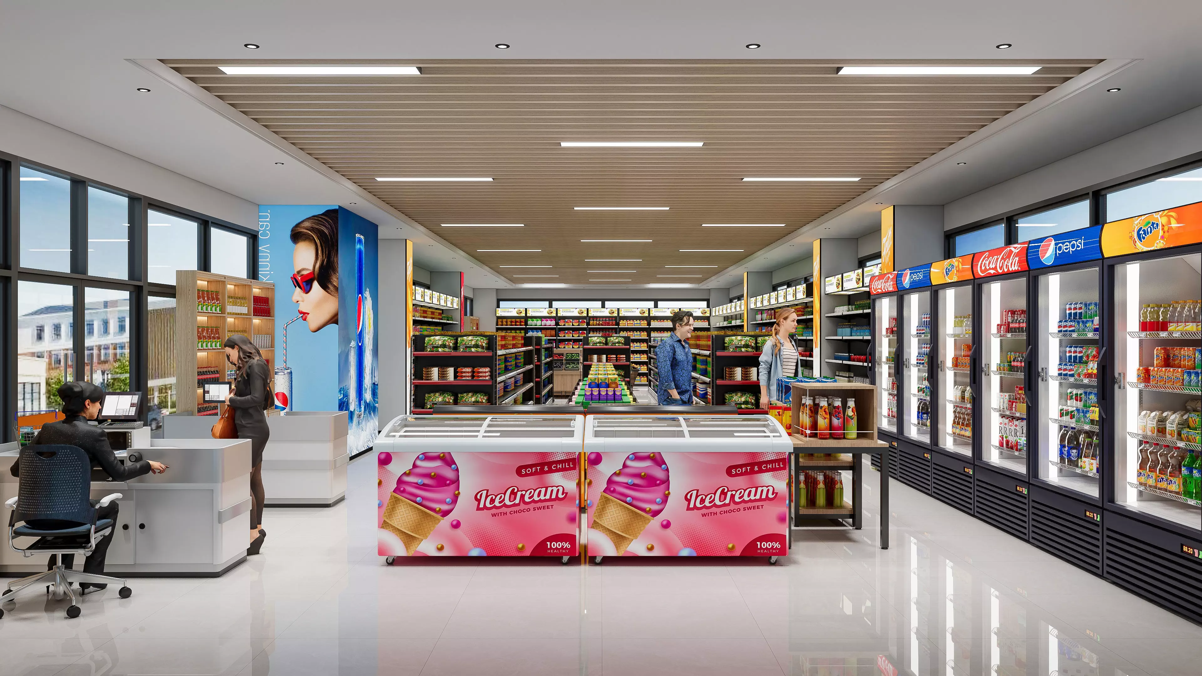 Supermarket Hypermarket Convenience Store 5 3D model_20