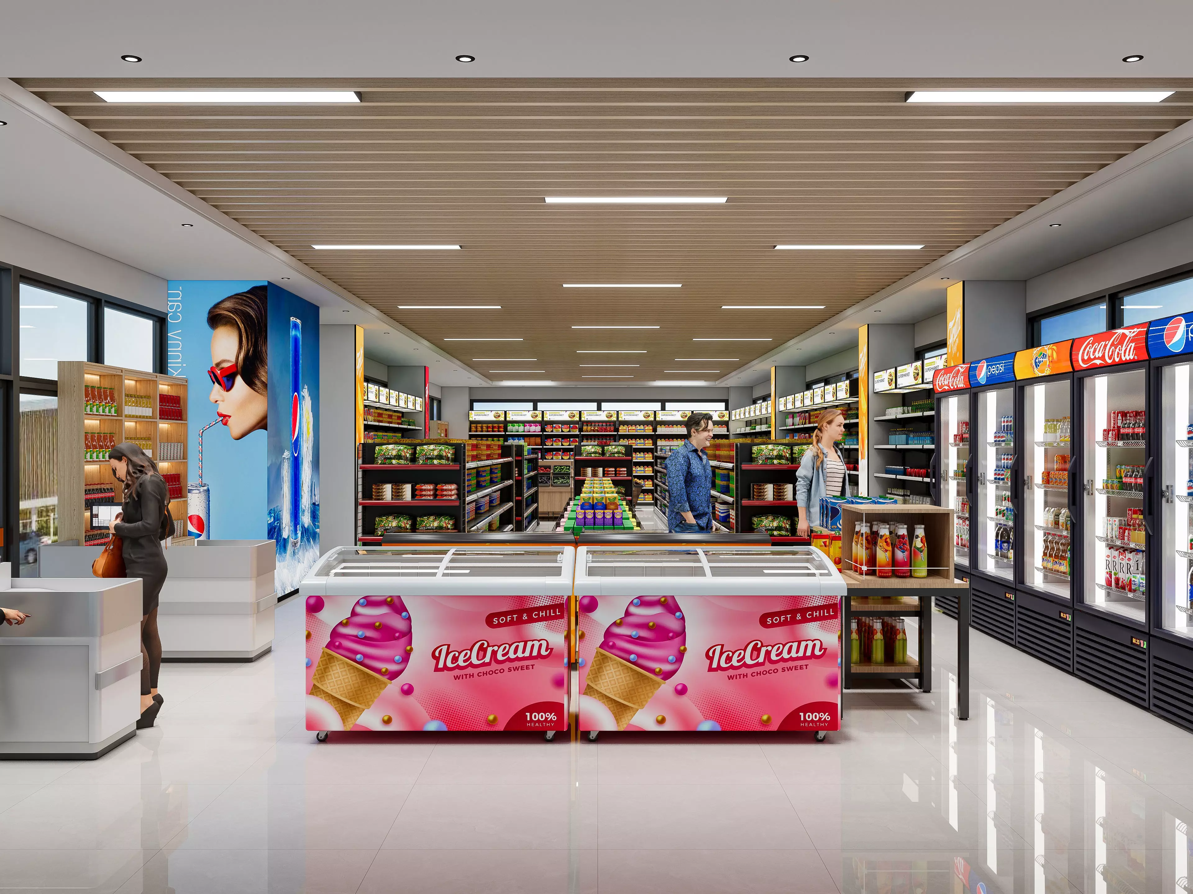 Supermarket Hypermarket Convenience Store 5 3D model_0