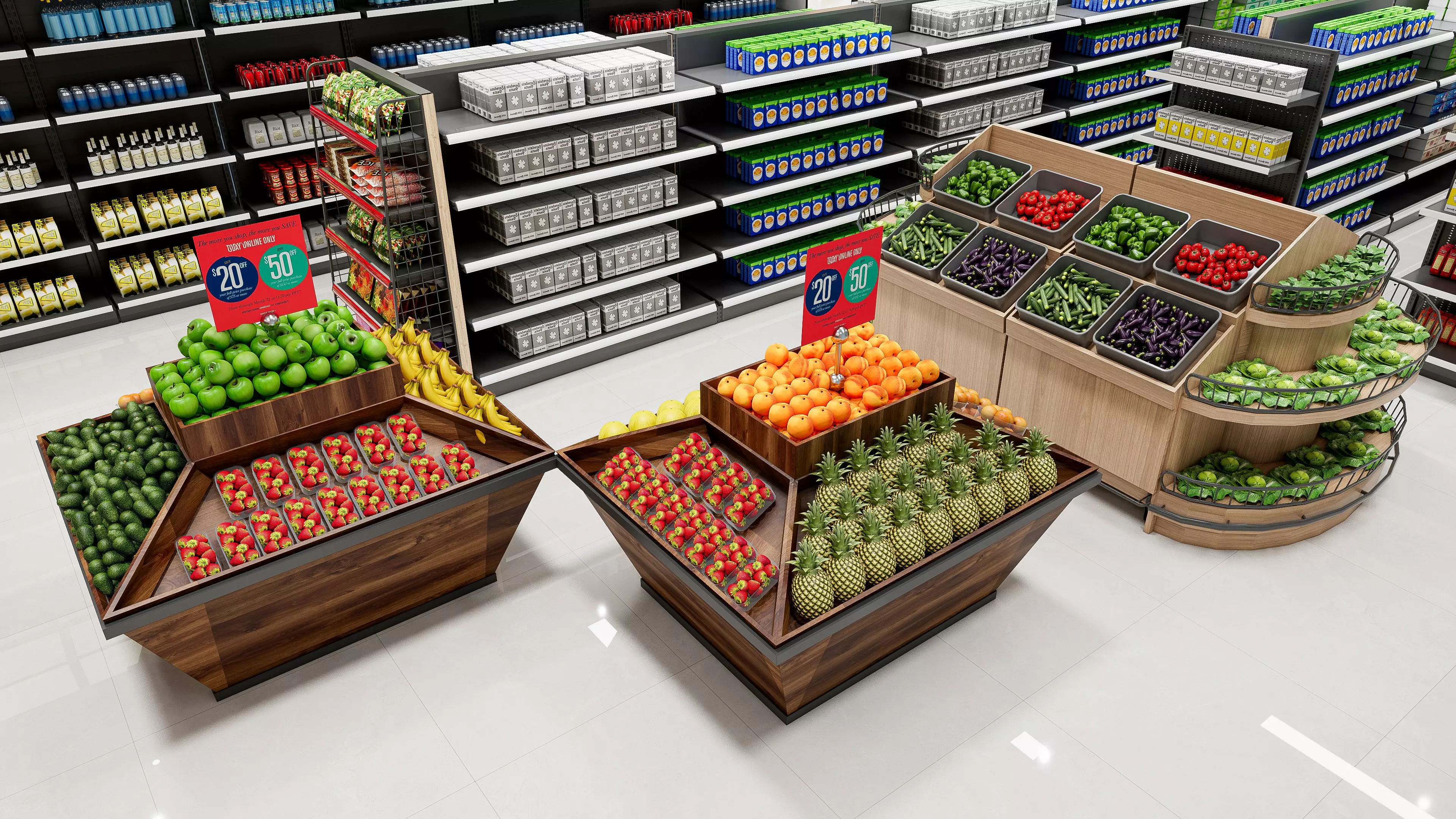 Supermarket Hypermarket Convenience Store 5 3D model_9