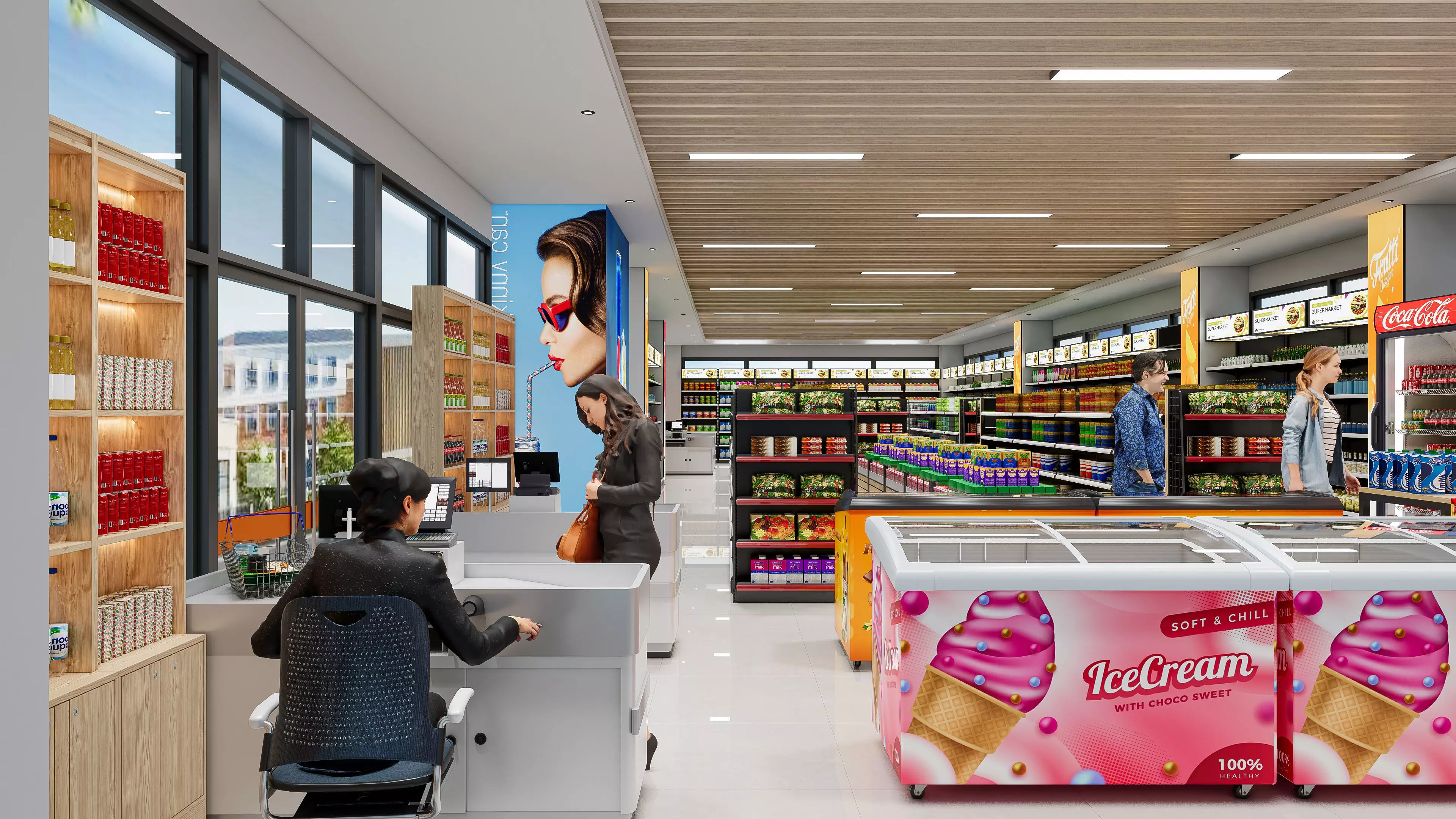 Supermarket Hypermarket Convenience Store 5 3D model_7