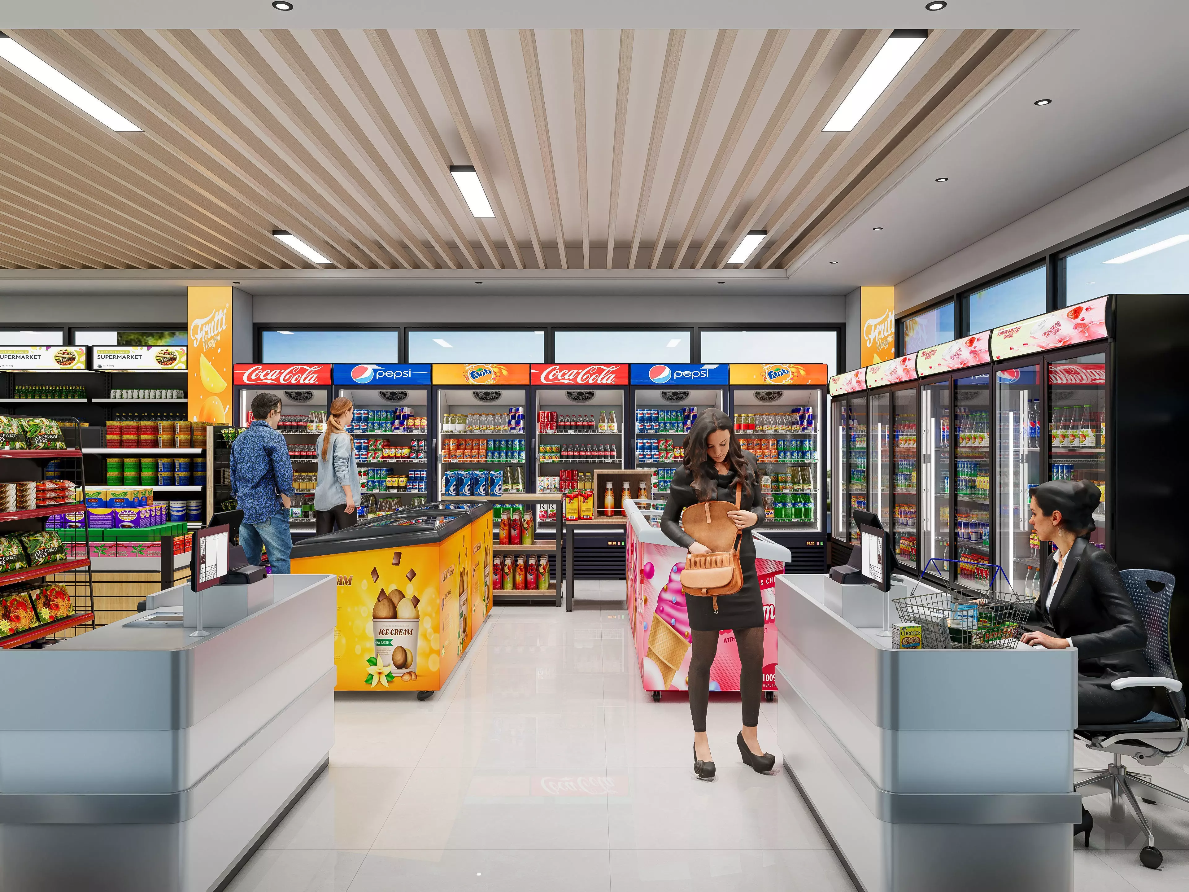 Supermarket Hypermarket Convenience Store 5 3D model_2