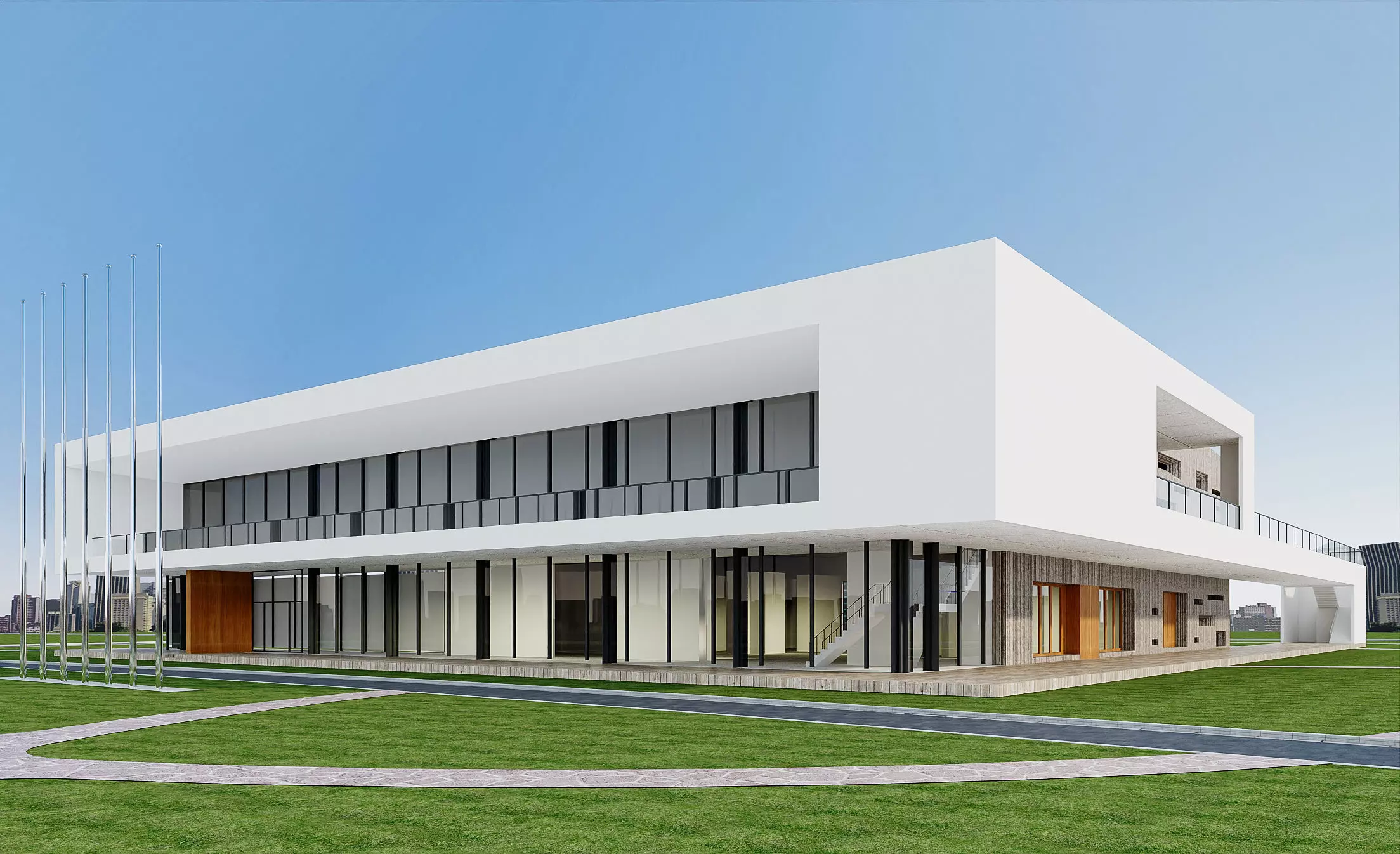 Minimalist Civic Pavilion 3D model