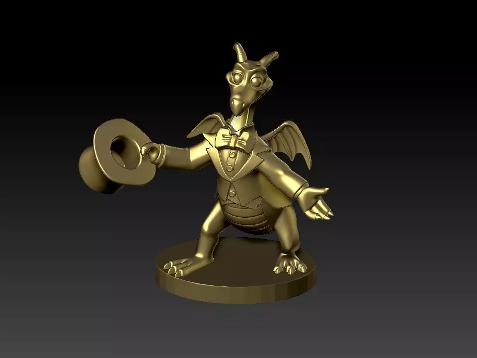 Figment Top Hat and Tails - Disney Classics - Figment - 3D print 3D print model_3
