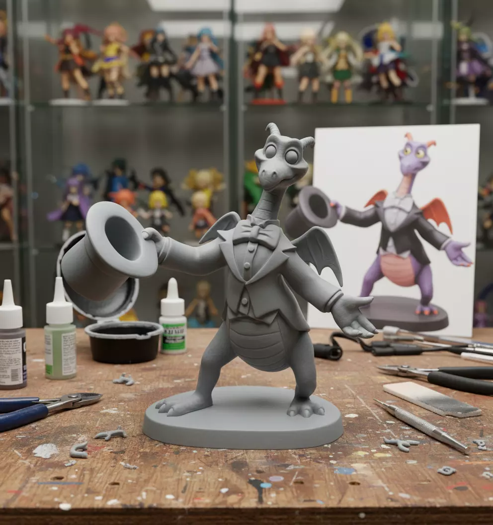 Figment Top Hat and Tails - Disney Classics - Figment - 3D print 3D print model_0