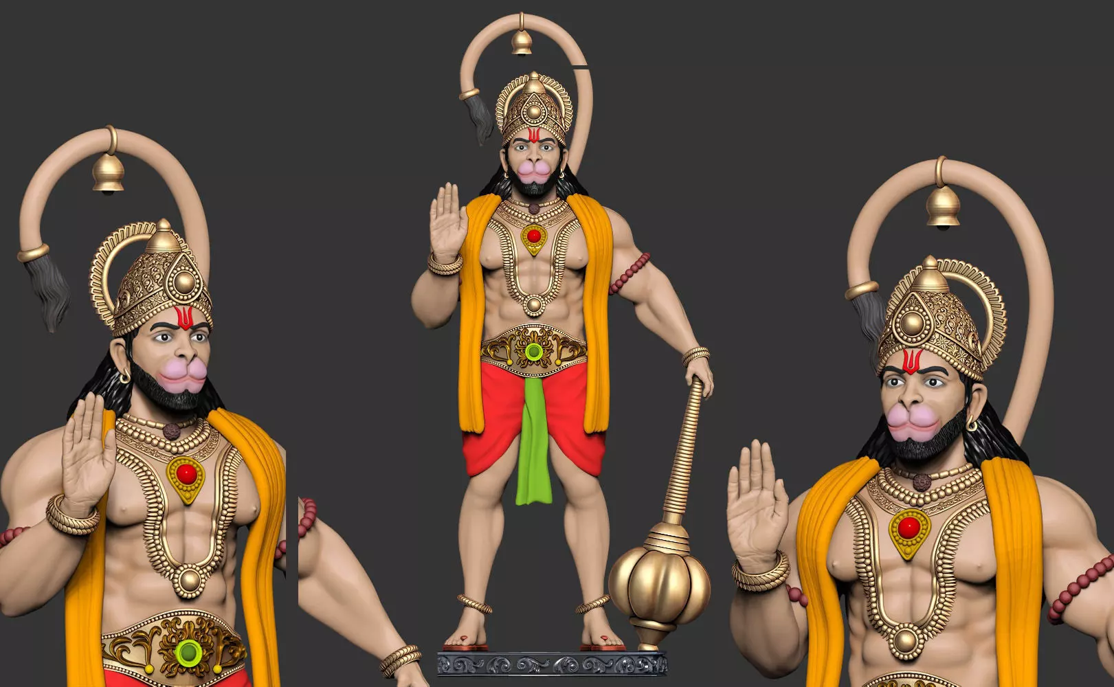 Lord Hanuman 3d model 3D model