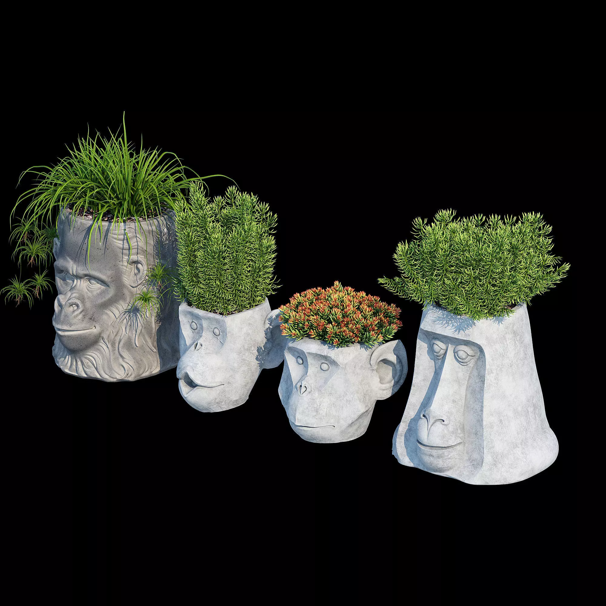 Monkey Head 3D model_10