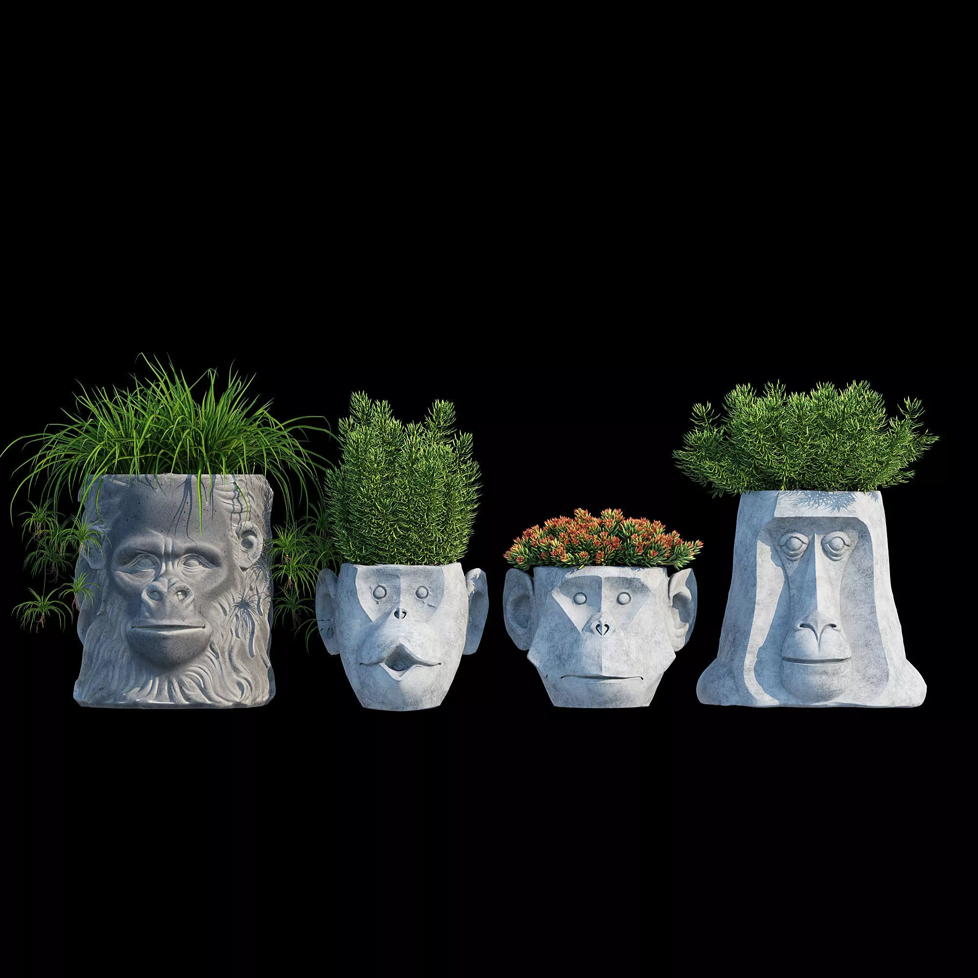 Monkey Head 3D model_9