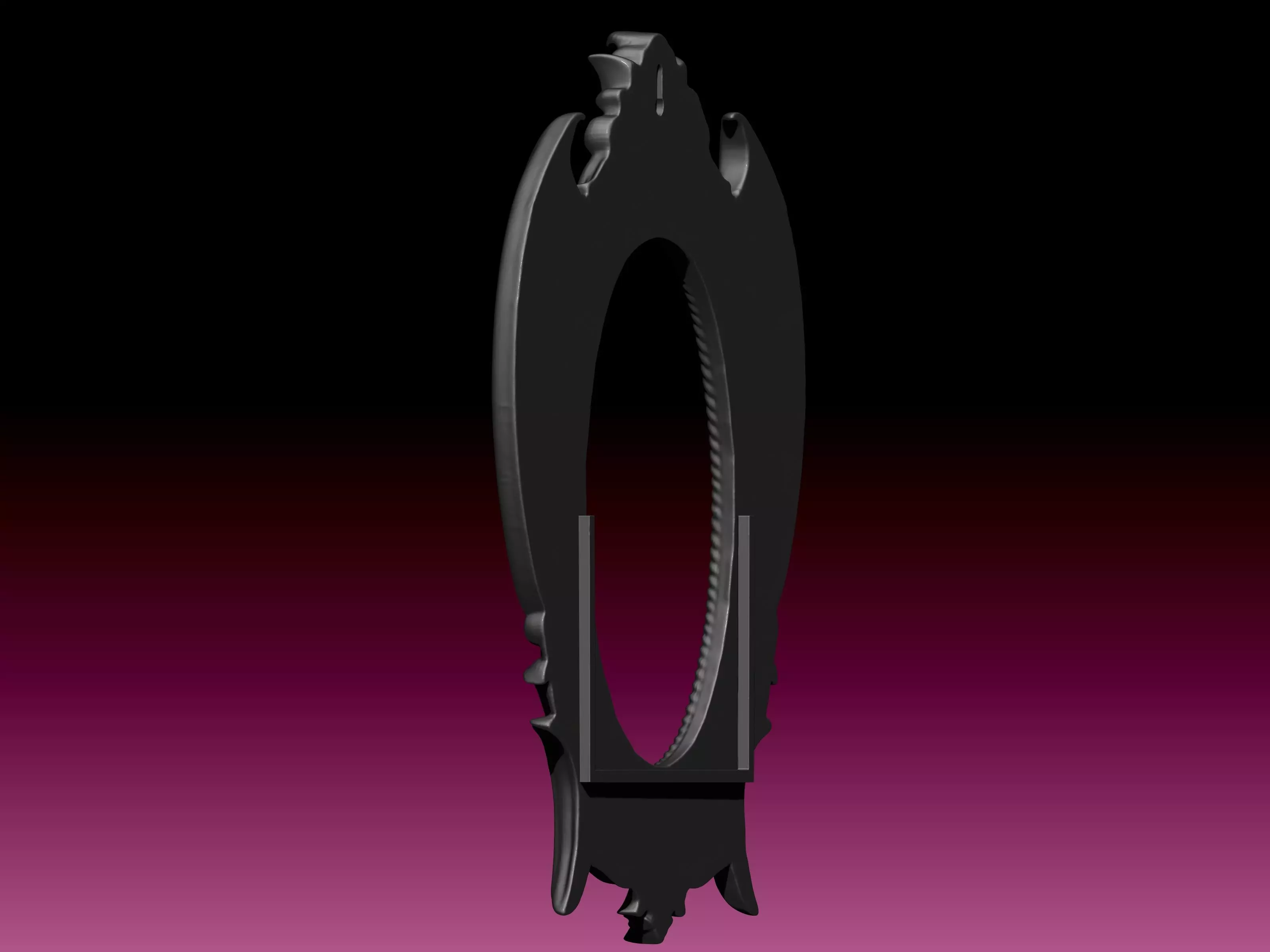 gothic frame  3D print model_4