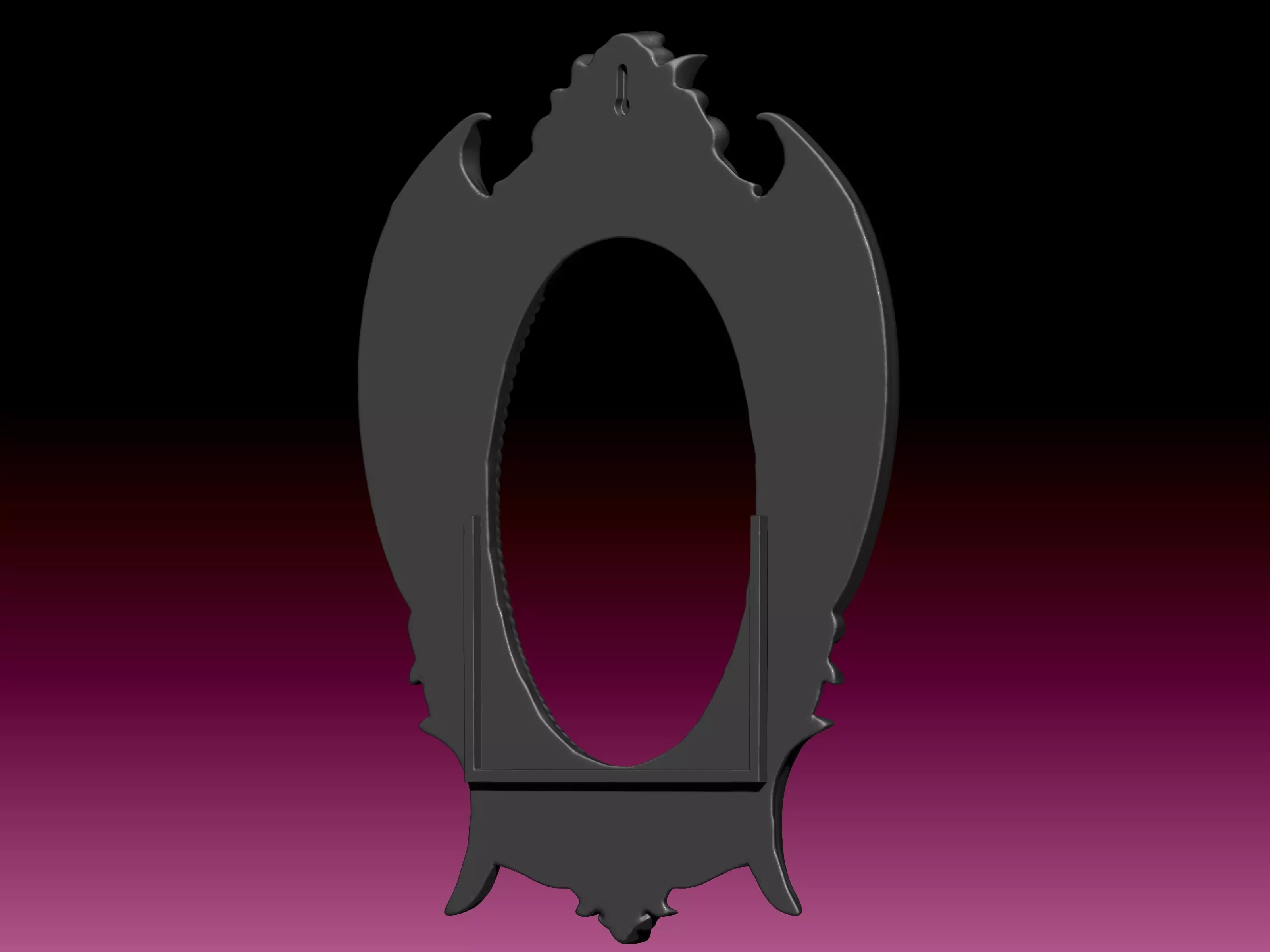 gothic frame  3D print model_5