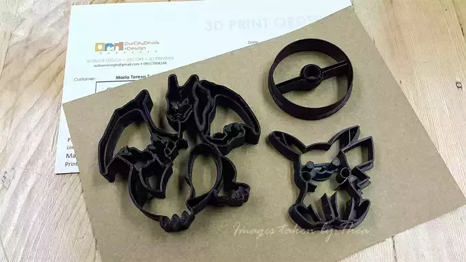 Pokemon cookie cutter set 3D print model