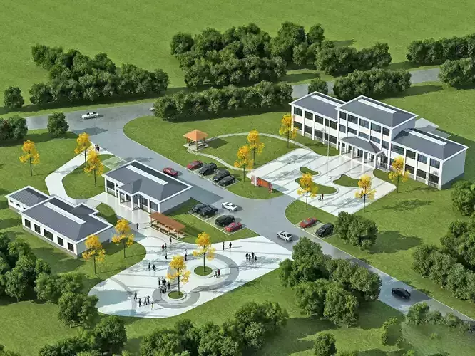 Contemporary Civic Service Campus