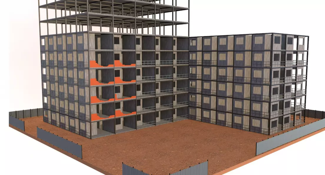 Building Construction with Equipment 2 3D model_4