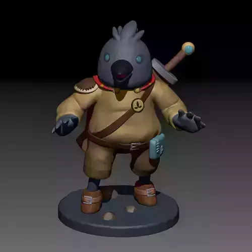  Crow Dude - Adventurer bird with cape and sword