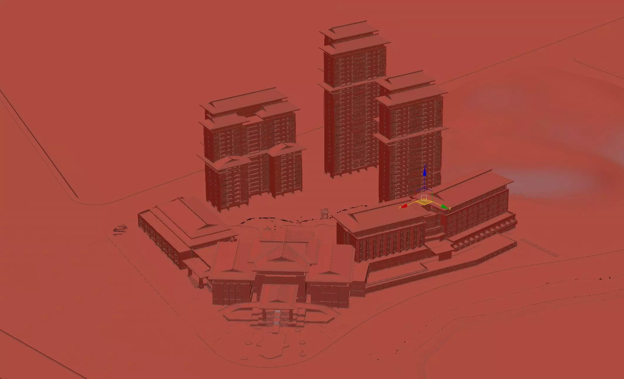 Luxury Waterfront Mixed-use Resort Complex 3D model_6