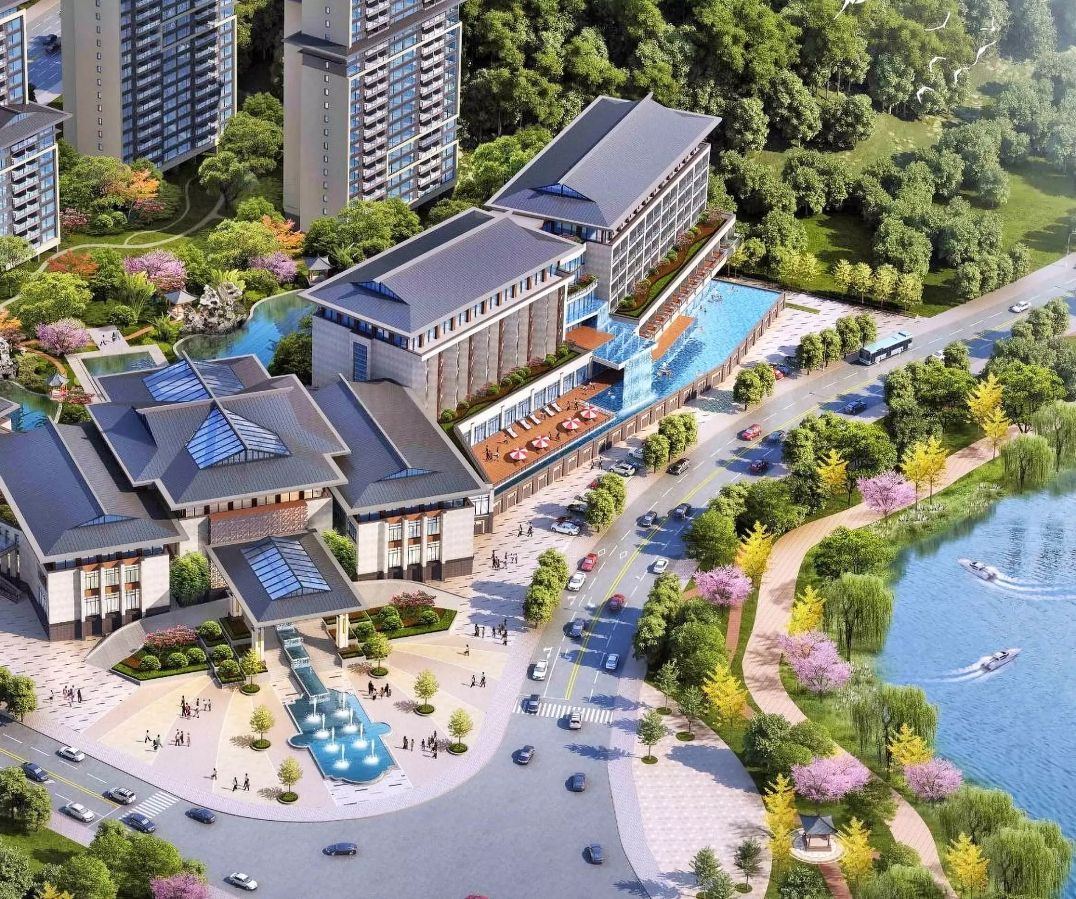 Luxury Waterfront Mixed-use Resort Complex 3D model_4