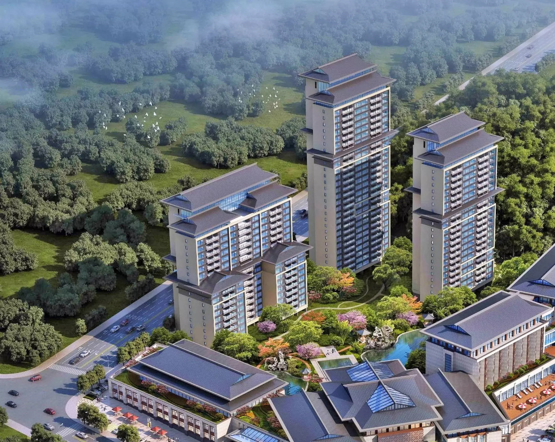 Luxury Waterfront Mixed-use Resort Complex 3D model_1