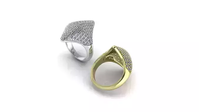 Pave Artsy Ring 113 Diamonds