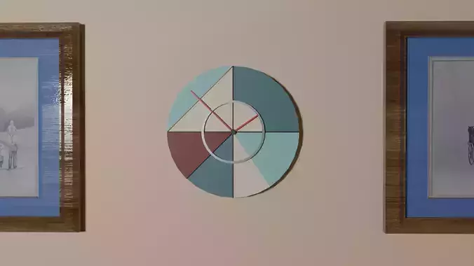Contemporary Abstract Minimalistic Wall Clock