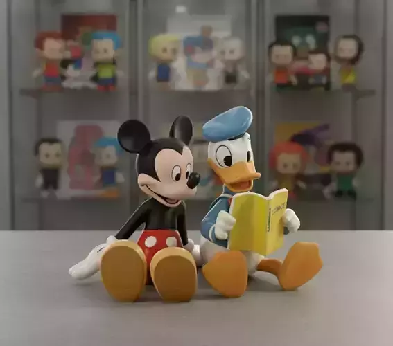 Donald And Mickey Comic Book - Disney - 3D print 3D print model