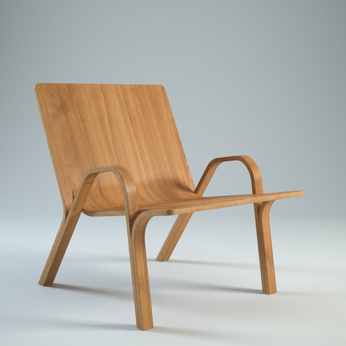 Vintage Ramified Armchair 3D model_4