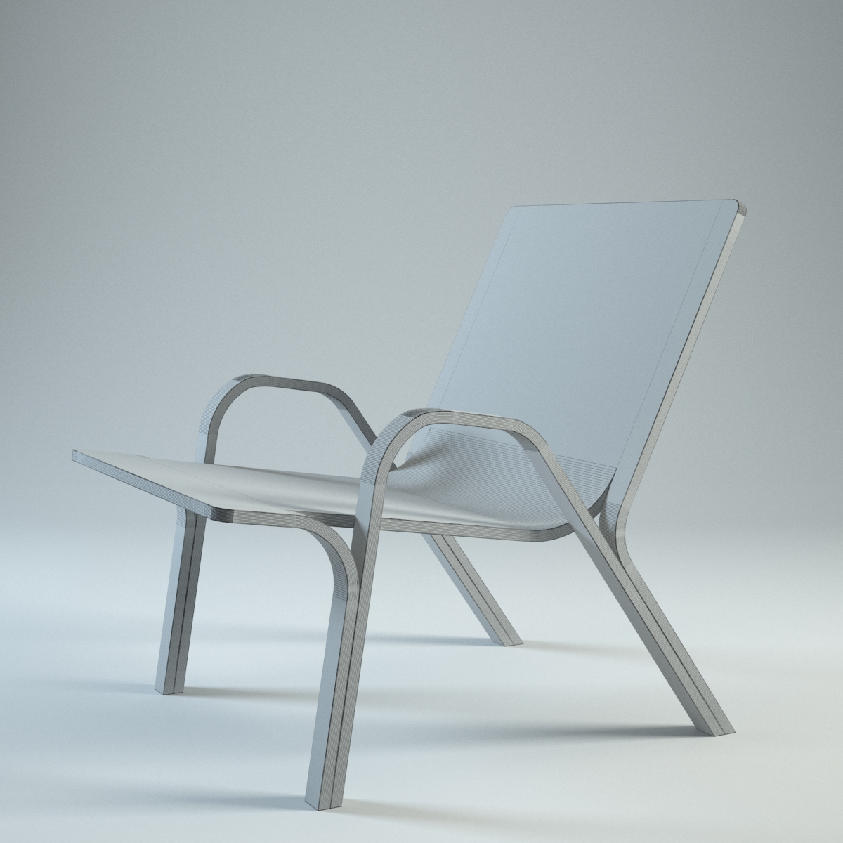 Vintage Ramified Armchair 3D model_6