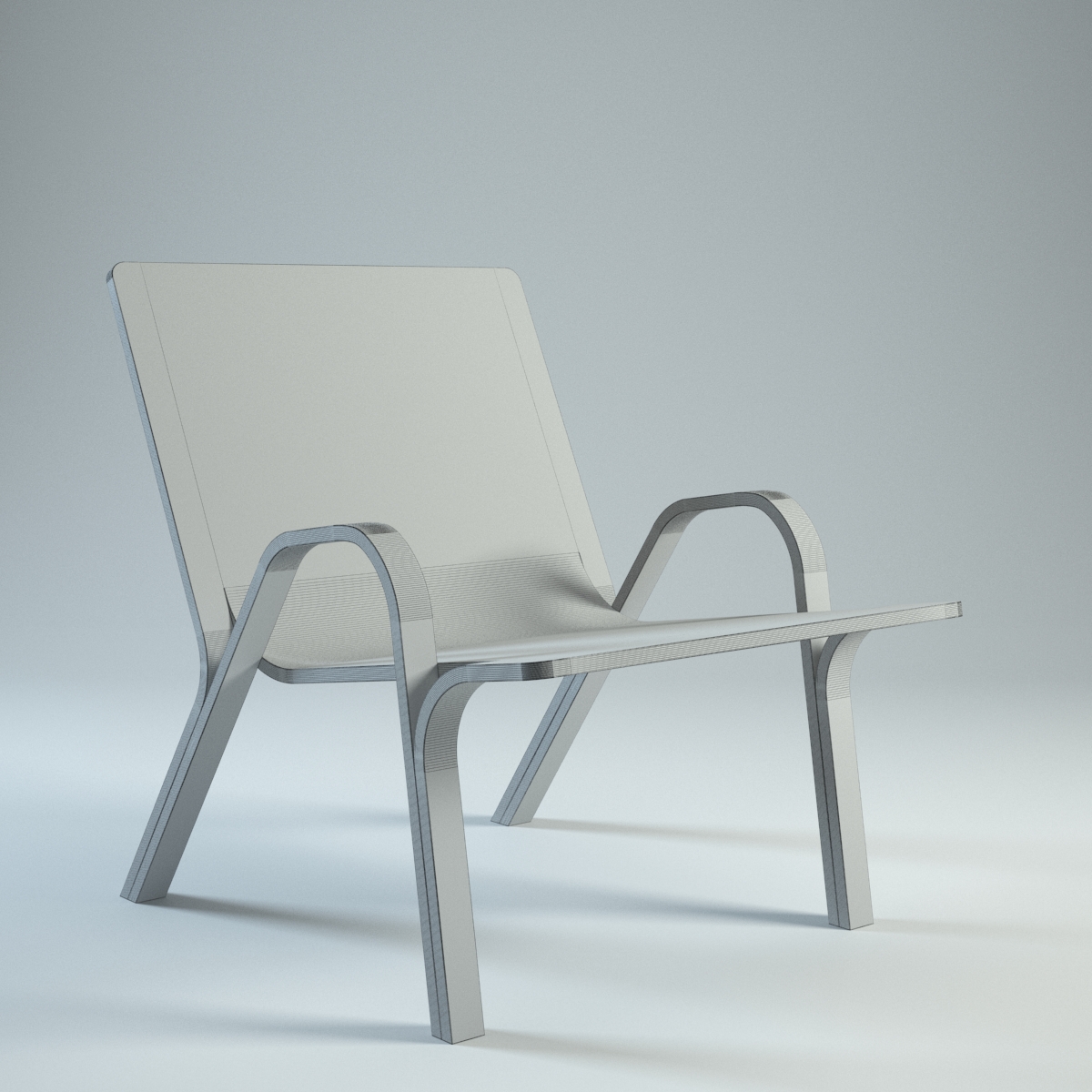Vintage Ramified Armchair 3D model_8