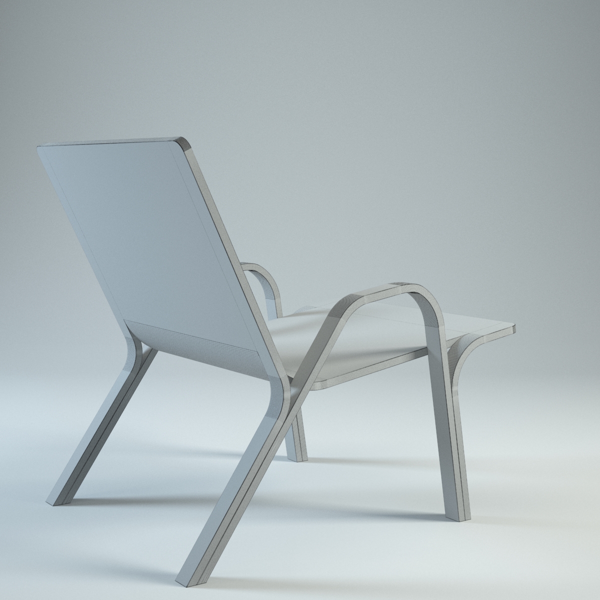 Vintage Ramified Armchair 3D model_9